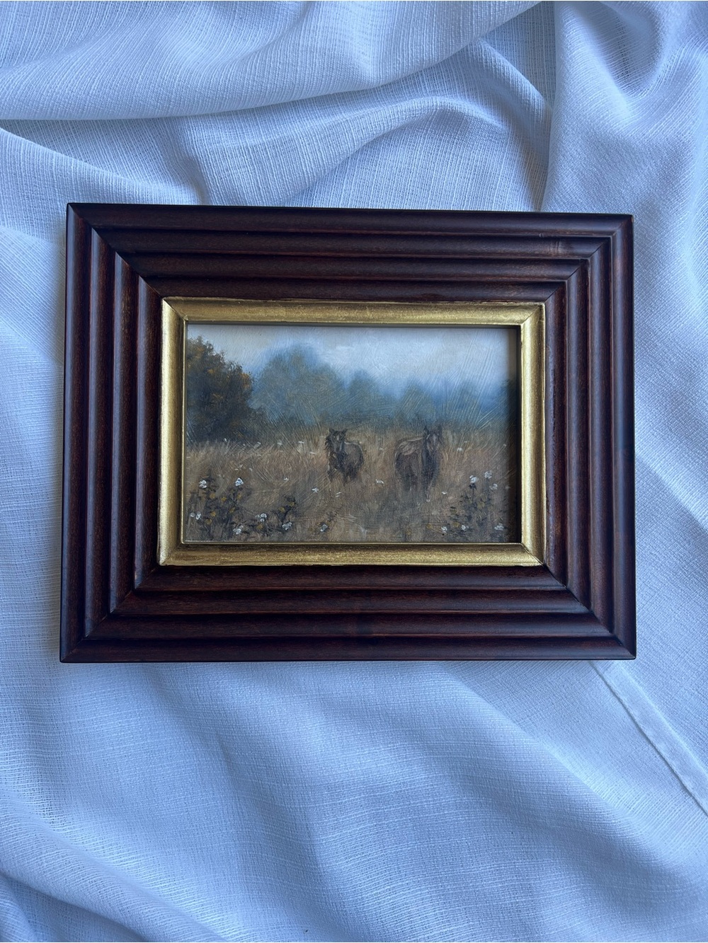 “September” oil painting framed